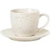 Broste Copenhagen Nordic Vanilla Tasse mit Untertasse - 6er Set