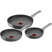 Tefal C42791, Frittierset, Grau, Keramik, Aluminium, Thermo-Punkt, Keramik, Gas, Halogen, Induktion, Versiegelte Platte