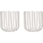 OYOY Mizu Glas, klar, Höhe 8 cm, 2er-Set - Living Design Living Design, Mizu, Transparent, für Küche, Glas, Design