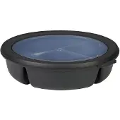 Mepal Bento Bowl Cirqula - Mikrowellengeschirr - Multikom (250+250+500 ml) - Nordic black - Meal prep box - Frischhaltedosen mit Deckel