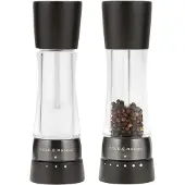 Cole & Mason H332293, Salz- und Pfeffermühlen-Set, Schwarz, Transparent, Acryl, Edelstahl, Pfeffer, Salz, 60 mm, 60 mm