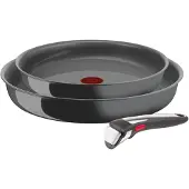 Tefal Ingenio L26191, Frittierset, Grau, Aluminium, Keramik, Grau, Thermo-Punkt