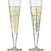 Ritzenhoff Champagnerglas "Champagnergläser Goldnacht 205 ml 2er Set gold"