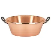 De Buyer Kupfer Marmeladentopf - 9L - Ø 38cm - Traditionelle Konfitüren Pfanne mit Gusseisengriffen