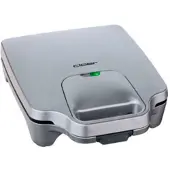 Cloer 6269 Sandwichmaker XXL, für 4 diagonal geteilte Sandwiches, American Toast & XXL-Füllungen, mit Antihaftbeschichtung, optischer Fertigmeldung &