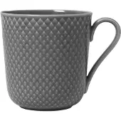 Lyngby Porcelæn - Rhombe Earth Becher mit Henkel - 39 cl - Schiefer