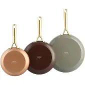 Greenpan Shades Bratfpannenset 3-tlg. 20+24+28cm Terra
