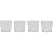Oyoy Kuki Glas, klar, 4er-Set, Höhe 8 cm - Living Design Living Design, Kuki, Transparent, für Küche, Glas, Design