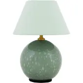 Globen Lighting Tischlampe IRIS, dimmbar, grün, für Wohn- / Esszimmer, Textil / Stoff / Seide, Vintage, Tischlampe
