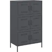 vidaXL Highboard Anthrazit 68x39x113 cm Stahl