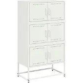 vidaXL Sideboard Weiß 68,5x38,5x123,5 cm Stahl