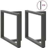 vidaXL Esstischbeine T-Form 2 Stk. Anthrazit 100x35x(72-73) cm Stahl