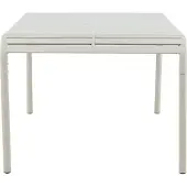 Ebuy24 Gartentisch Borneo aus Metall in Beige, 200 cm Breite, 200 cm Tiefe, 75 cm Höhe