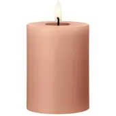 Ester & Erik Blockkerze LED 20 Rosy caramel, 10cm
