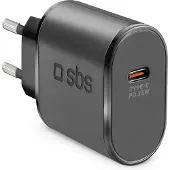 SBS Ladegerät USB-C PD 25W schwarz Schwarz (TETR1CPD25)