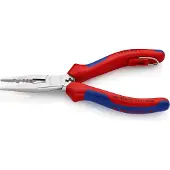 Knipex 13 05 160 T, Spitzzange, 2,5 mm, Chrom-Vanadium-Stahl, Kunststoff, Blau, Rot, 59 mm