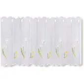 Gerster Scheibengardine "Pusti", (1 St.), HxB: 50x145, mit gestickten Blumendesign