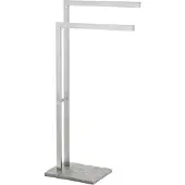 Wenko Handtuchhalter Granit 20603100, silber, aus Edelstahl, 2 Halterarme zu je 43,5 cm