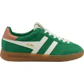 Gola Damen-Sneaker Cyclone CLB762EW Wildleder Smaragdgrün Off-White Terrakotta
