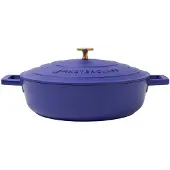 Masterclass Elektrische Stielkasserolle de Aluminiumguss, blau, 28 cm, 4 Liter, im Geschenkkarton de