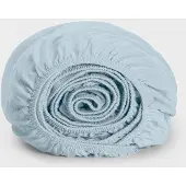 Yumeko Spannbettlaken Jersey Baumwolle 180x200 Blau - Eco, Bio & Fairtrade