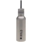 Lassig Trinkflasche Kinder - BOLD Edelstahl, silver | Gr.: onesize