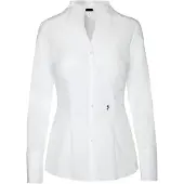 Seidensticker Klassische Bluse , Damen, Gr. XS (34), weiß, 100% Baumwolle, unifarben, slim fit, ohne Ausschnitt, Blusen Klassische Bluse, 1/1 Stehkragen Uni