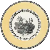 Villeroy & Boch Frühstücksteller "Frühstücksteller Audun Chasse ø 21,6 cm weiß-grau-gelb"