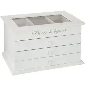 Dekoracja domu Schmuckaufbewahrungsbox - Schmuckkasten mit drei Schubladen - L 25x17x15cm