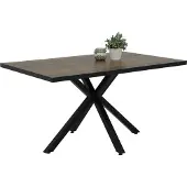 Hela Vierfußtisch Cleo, Nachbildung Oldwood, Melaminbeschichtung, Metall-Stern-Gestell, 140x90 cm