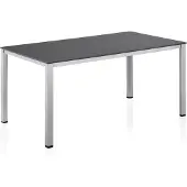 Kettler Cubic Dining-Tisch 160x90 cm silber/anthrazit, Aluminium/Kettalux