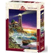 Art puzzle Puzzle Sonnenuntergang am Leuchtturm 500 Teile