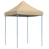 The Living Store Partyzelt Faltbar Pop-Up Beige 200x200x306 cm