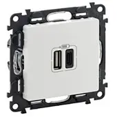 Legrand 753106 Valena Life 2XUSB A+C 2-modulig 3A Farbe: Ultraweiß