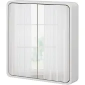Vicco Badspiegelschrank Arla Weiß/Eiche 60 x 60 cm, Model 50156
