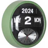 Karlsson - Wanduhr Round Flip - Dschungelgrün - 11x32.6x32.6cm