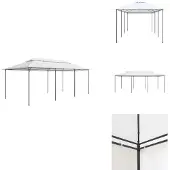 vidaXL Pavillon 600x298x270 cm Weiß 180g/m² - Pavillons & Partyzelte