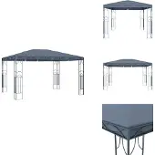 vidaXL Pavillon 400 x 300 cm Anthrazit - Pavillons & Partyzelte