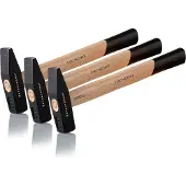 Stahlwerk 3 x Hammer Schlosserhammer 300g robuster Stahlkopf, Griff aus Hickory
