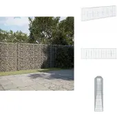 vidaXL Gabione mit Deckel 700x50x200 cm Verzinktes Eisen