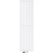 LuxeBath Stella Design Paneelheizkörper Mittelanschluss 480 x 1800 mm Weiß mit Anschlussgarnitur inkl. Thermostat Eck Wand Weiß - Flach, ohne Heizstab