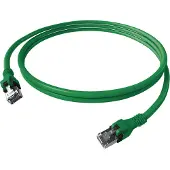 EasyLan DualBoot PushPull IP20 Patchkabel, Cat.6A (Class EA), S/FTP, grün, 7,5 m