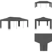 vidaXL Pavillon mit Doppeldach 3 x 6 m Anthrazit - Pavillons & Partyzelte