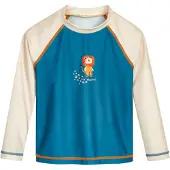 Playshoes Badeshirt in Blau/ Creme | Gr.: 122/128