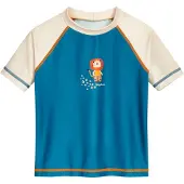 Playshoes Badeshirt in Blau/ Creme | Gr.: 62/68