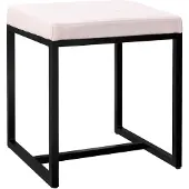 CLP Sitzhocker Barci Mit Schwarzem Gestell Creme/Stoff