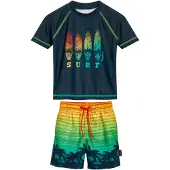 Playshoes 2tlg. Badeoutfit in Dunkelblau/ Bunt | Gr.: 134/140