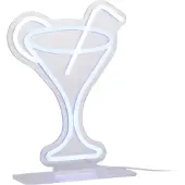 Leitmotiv - Tischleuchte Cocktail - Hellblau - 21.8x21.8x30cm Tischlampe - Nachttischlampe, Wohnzimmer, Schlafzimmer