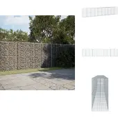 vidaXL Gabione mit Deckel 1000x100x200 cm Verzinktes Eisen