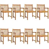 vidaXL Gartenstühle 8 Stk. 56x55,5x90 cm Massivholz Akazie - Gartenstühle